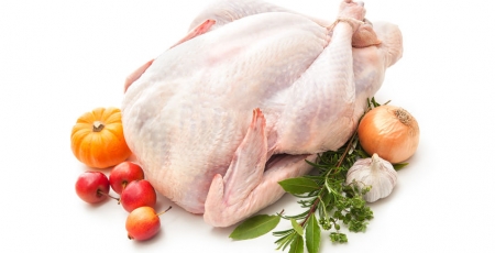 raw turkey with vegetables